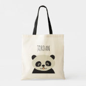 Panda Pal: Gepersonaliseerde Panda Illustratie Tas (Achterkant)