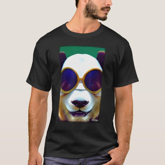 Panda Panda Bear Sunglasses Wildlife Animals Zoo F T-shirt (Voorkant)