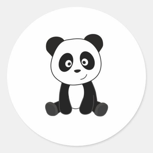 Panda Panda Beer Cute Animals Kinder Teddy Ronde Sticker (Voorkant)