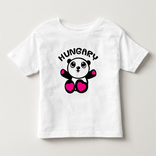Panda Panda Hongarije Kinder Shirts (Voorkant)