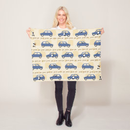 Panda Panda Pan blue beige Fleece Deken