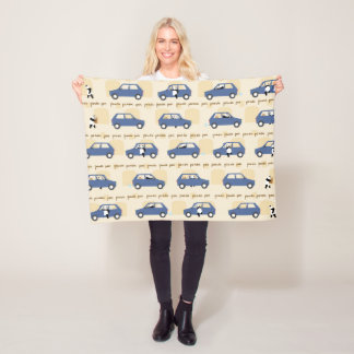 Panda Panda Pan blue beige Fleece Deken