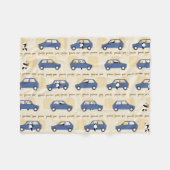 Panda Panda Pan blue beige Fleece Deken (Voorkant (Horizontaal))