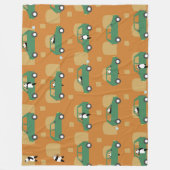 Panda Panda Pan green Fleece Deken (Voorkant)