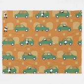 Panda Panda Pan green Fleece Deken (Voorkant (Horizontaal))