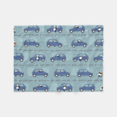 Panda Panda Pan Navy Fleece Deken (Voorkant (Horizontaal))