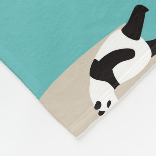 Panda Panda Pan red Fleece Deken (Hoek)