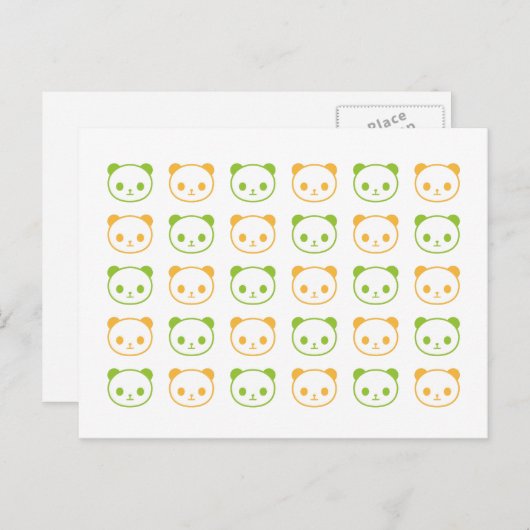 panda panda panda briefkaart (Voorkant / Achterkant)