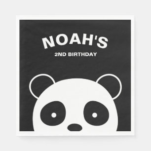Panda Paper Napkins, Panda Birthday Party Servetten