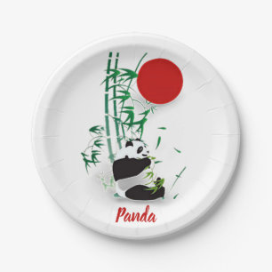Panda   papieren bordje