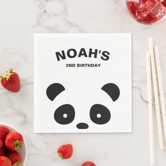 Panda Papieren servetten, Panda Verjaardagsfeest Servetten (Insitu)