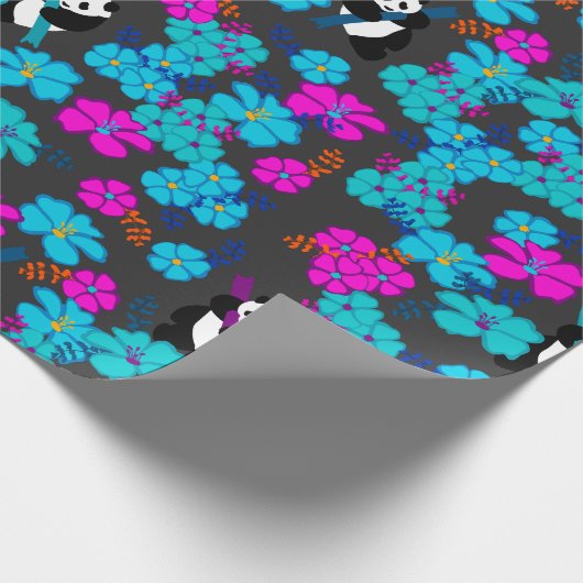 Panda Paradise Bloom Cadeaupapier (Hoek)