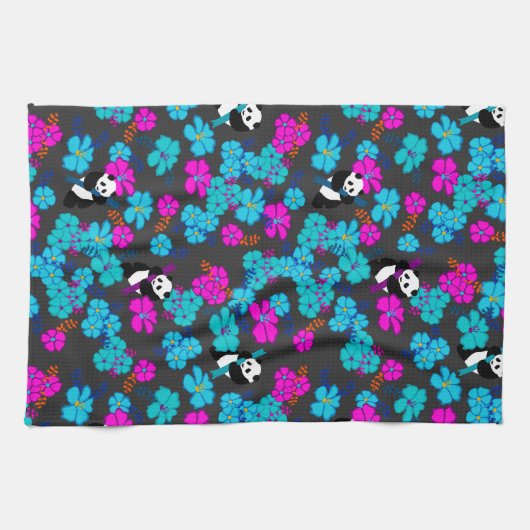 Panda Paradise Bloom Theedoek (Horizontaal)