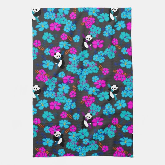 Panda Paradise Bloom Theedoek (Verticaal)