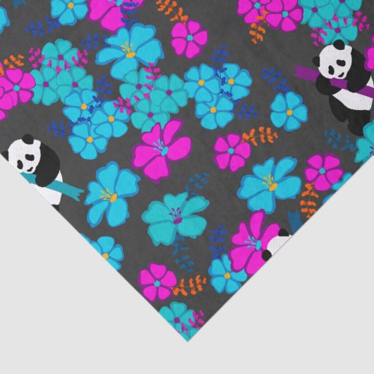 Panda Paradise Bloom Tissuepapier (Detail)