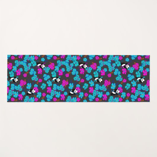 Panda Paradise Bloom Yogamat (Voorkant (horizontaal))