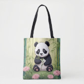 Panda Paradise Canvas tas (Voorkant)