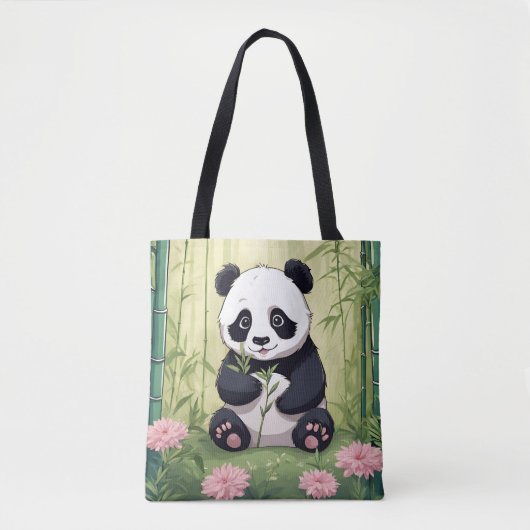 Panda Paradise Canvas tas (Voorkant)