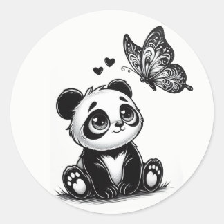 Panda Paradise Ronde Sticker