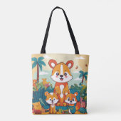 Panda Paradise Tote Bag (Achterkant)