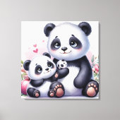 Panda Parenthood Canvas Afdruk (Voorkant)