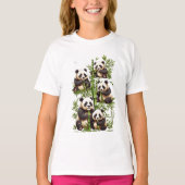 Panda Party: Bamboe Feest Design, T-shirt (Voorkant)
