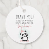 Panda Party Bedankjes Labels (Achterkant)