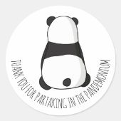 Panda Party Bedankt Sticker (Voorkant)