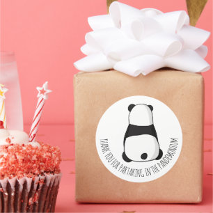 Panda Party Bedankt Sticker