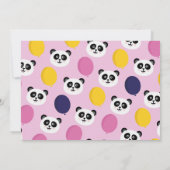 Panda Party Birthday Panda-monium Foto roze Kaart (Achterkant)