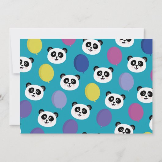 Panda Party Birthday Panda-monium Fotouitnodiging Kaart (Achterkant)
