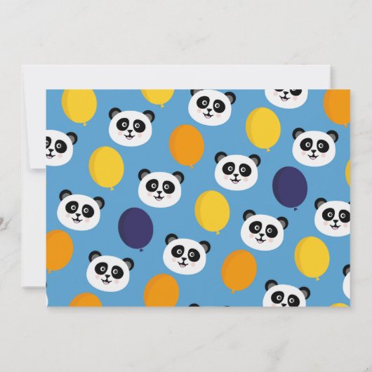 Panda Party Birthday Panda-monium Photo Boy Kaart (Achterkant)