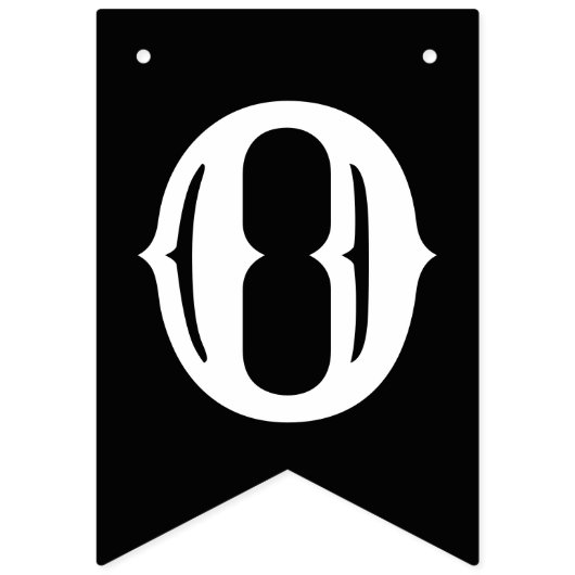 Panda Party Black and White Bunting Flags Vlaggetjes (Eerste vlag)