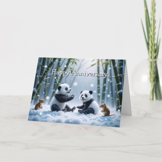 Panda Party Kaart (Voorkant)