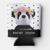 Panda Party Polka Puntnaam Koelbox Blikjeskoeler (Voorkant)