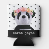 Panda Party Polka Puntnaam Koelbox Blikjeskoeler (Achterkant)