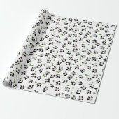 Panda-patroon Cadeaupapier (Uitgerold)