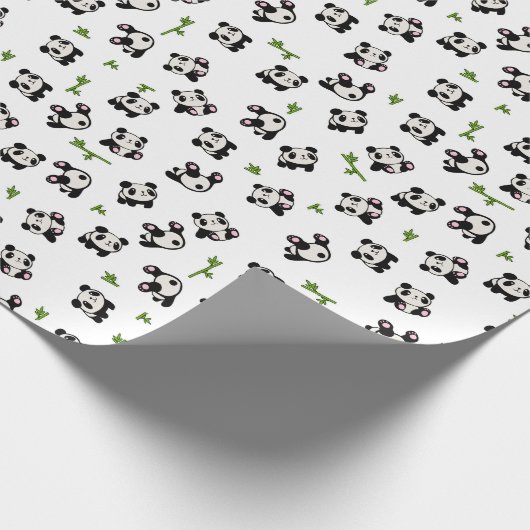 Panda-patroon Cadeaupapier (Hoek)