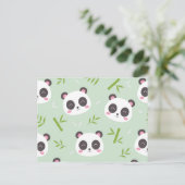 Panda-patroon Feestdagenkaart (Staand voorkant)