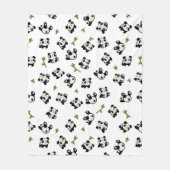 Panda-patroon Fleece Deken (Voorkant)