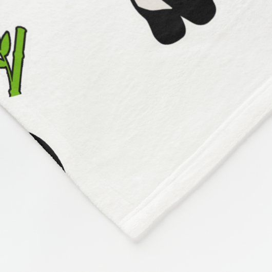 Panda-patroon Fleece Deken (Hoek)