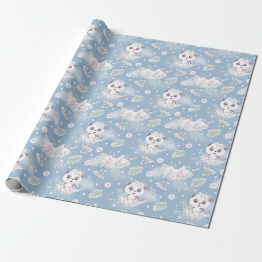 Panda patroon inpakpapier (Uitgerold)