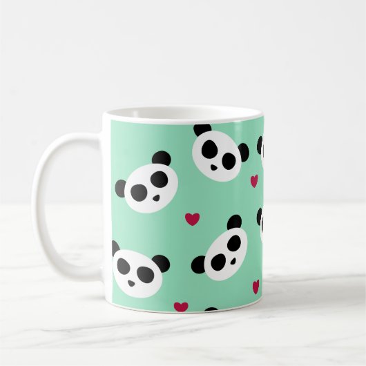  Panda-patroon Koffiemok (Links)