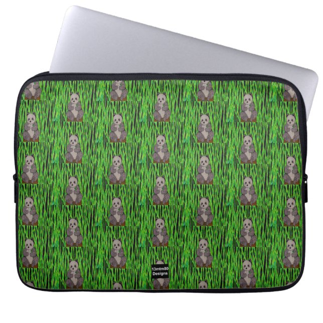 Panda (patroon) - Laptophoes Laptop Sleeve (Voorkant)