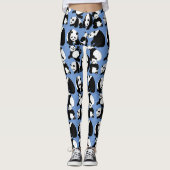 Panda patroon LBlue BG Leggings (Voorkant)