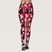 Panda patroon Rood BG Leggings (Achterkant)