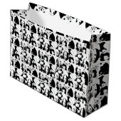 Panda patroon White BG Groot Cadeauzakje (Voorkant Gekanteld)