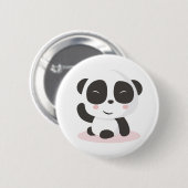 Panda-patroonknop Ronde Button 5,7 Cm (Voorkant /achterkant)