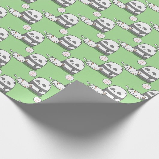 Panda Patroonpapier Cadeaupapier (Hoek)