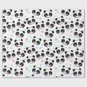 Panda Patroonpapier Cadeaupapier (Vlak)